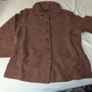 Talbots Brown Wool Coat (size 1X) NEW